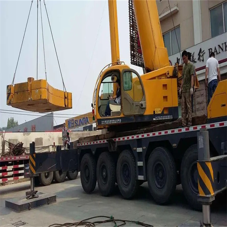 台山当地吊车出租|机器吊装|75吨|工厂搬迁服务